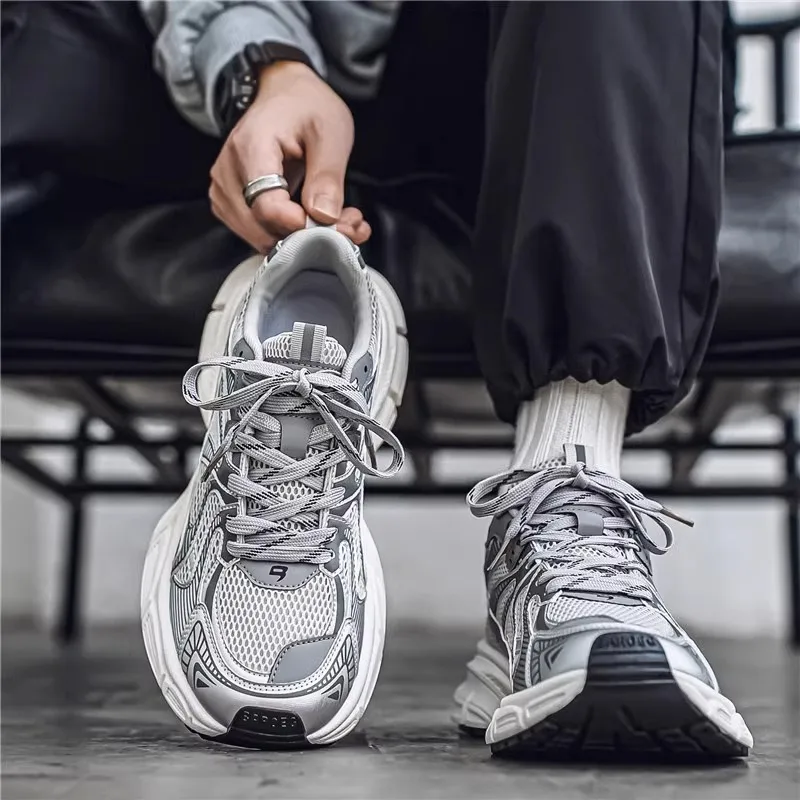 Hong Kong Style Men's Shoes Breathable Mesh Running Sports Thick Bottom Heightening Dad Casual Shoes Fashionable Spring Summer
Hong Kong Style Men's Shoes Breathable Mesh Running Sports Thick Bottom Heightening Dad Casual Shoes Fashionable Spring Summer
