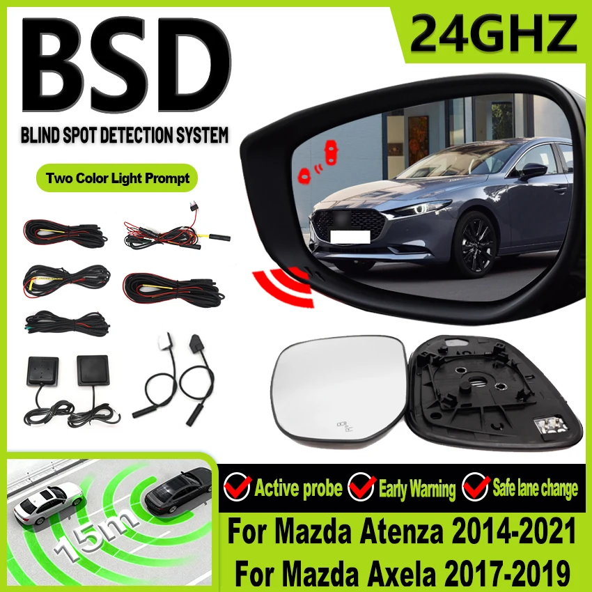 BSD BSA BSM Millimeter Wave Radar Blind Spot Detection System Lane Change Parking Assistance For Mazda Atenza Axela 2014-2021
BSD BSA BSM Millimeter Wave Radar Blind Spot Detection System Lane Change Parking Assistance For Mazda Atenza Axela 2014-2021