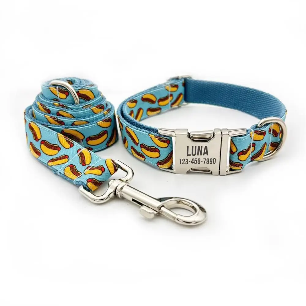Personalized Dog Collar Leash Set Customized Name Numbers Hot Dog Adjustable Anti-lost Pet Collar for Small Medium Large Dogs
Personalized Dog Collar Leash Set Customized Name Numbers Hot Dog Adjustable Anti-lost Pet Collar for Small Medium Large Dogs