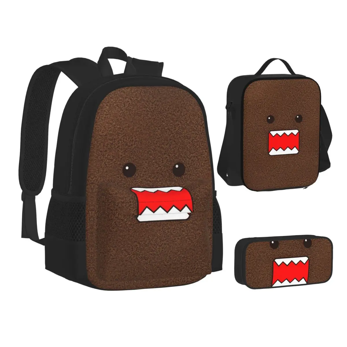 Cute Cartoon Domo Kun Backpacks Boys Girls Bookbag School Bags Kids Rucksack Lunch Bag Pen Bag Three-Piece Set
Cute Cartoon Domo Kun Backpacks Boys Girls Bookbag School Bags Kids Rucksack Lunch Bag Pen Bag Three-Piece Set