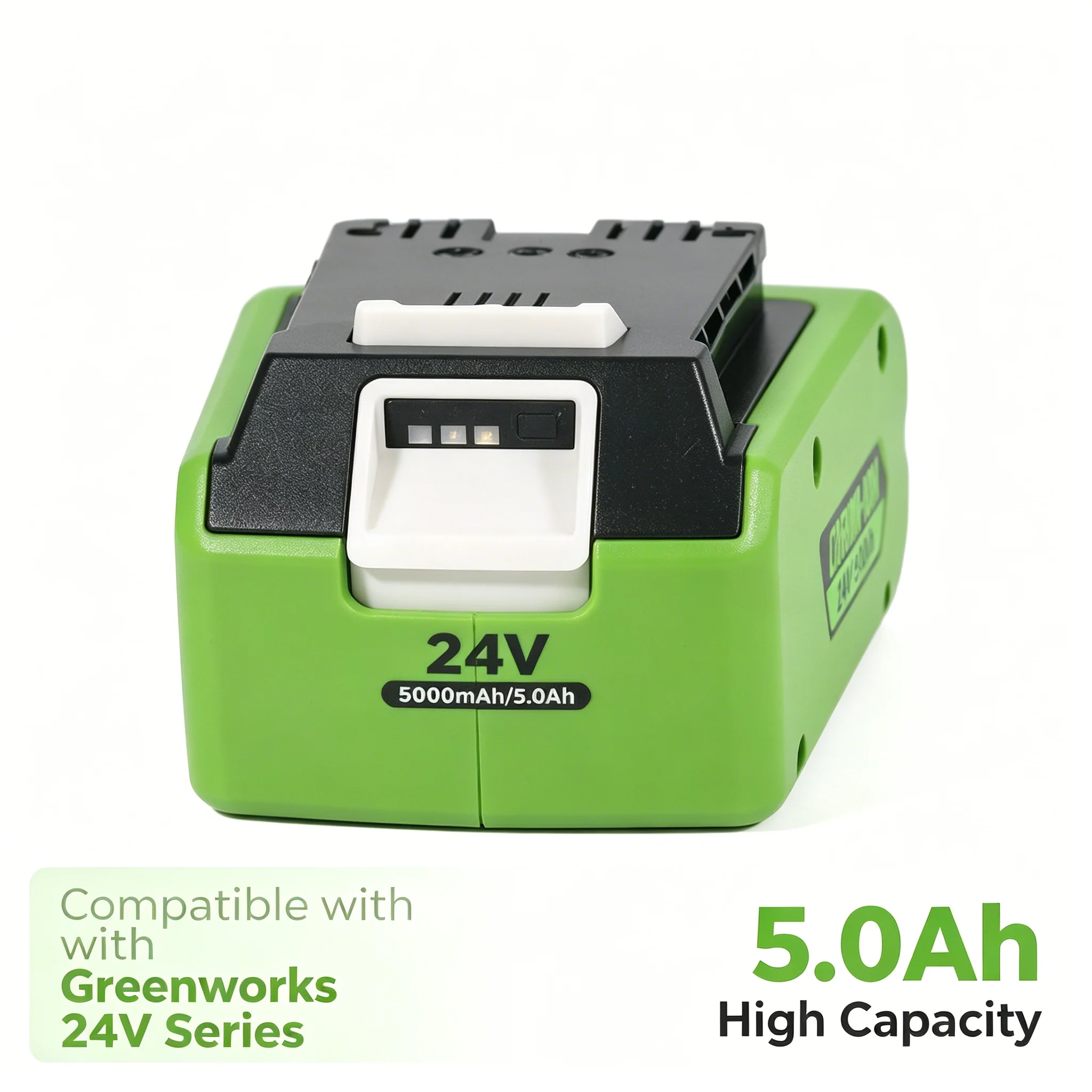 For Greenworks 24V 5000mah/5.0Ah Lithium Battery for Greenworks 24V 48V Tools MO24B410 MO48L4211 HT24B210 21342
For Greenworks 24V 5000mah/5.0Ah Lithium Battery for Greenworks 24V 48V Tools MO24B410 MO48L4211 HT24B210 21342
