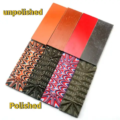 Cuchillo con plantilla de fibra de vidrio G10, Material de mango para hacer bricolaje, negro/bronce/OD, verde, naranja, G10, gran aspecto de camuflaje, 1 unidad