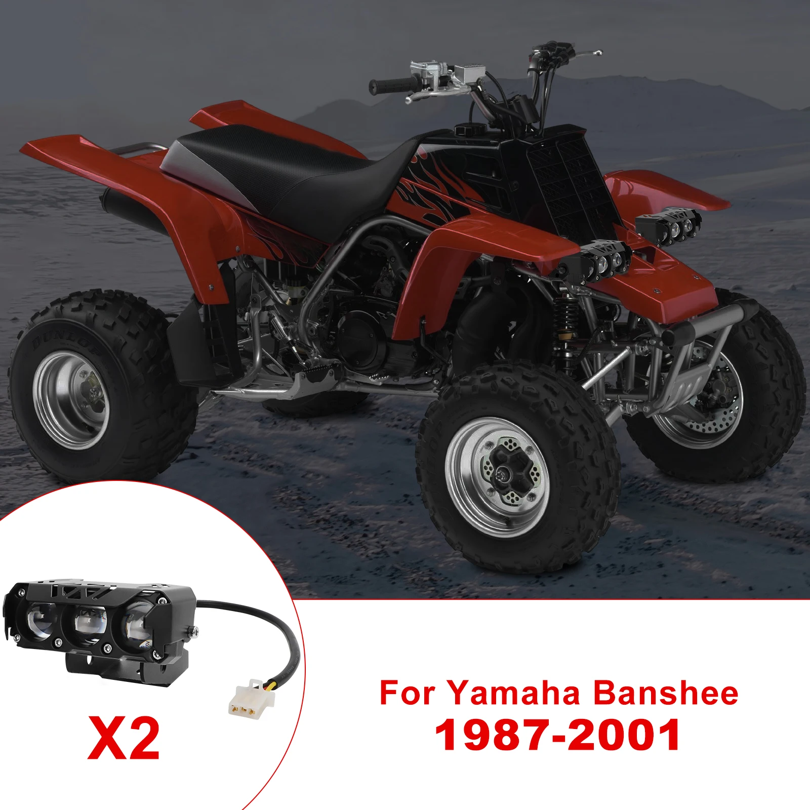 2x LED Headlight For Yamaha Banshee 350 YFZ350 1987-2006 60W LED Headlight Lens Lights Dual Color Waterproof With Bracket
2x LED Headlight For Yamaha Banshee 350 YFZ350 1987-2006 60W LED Headlight Lens Lights Dual Color Waterproof With Bracket