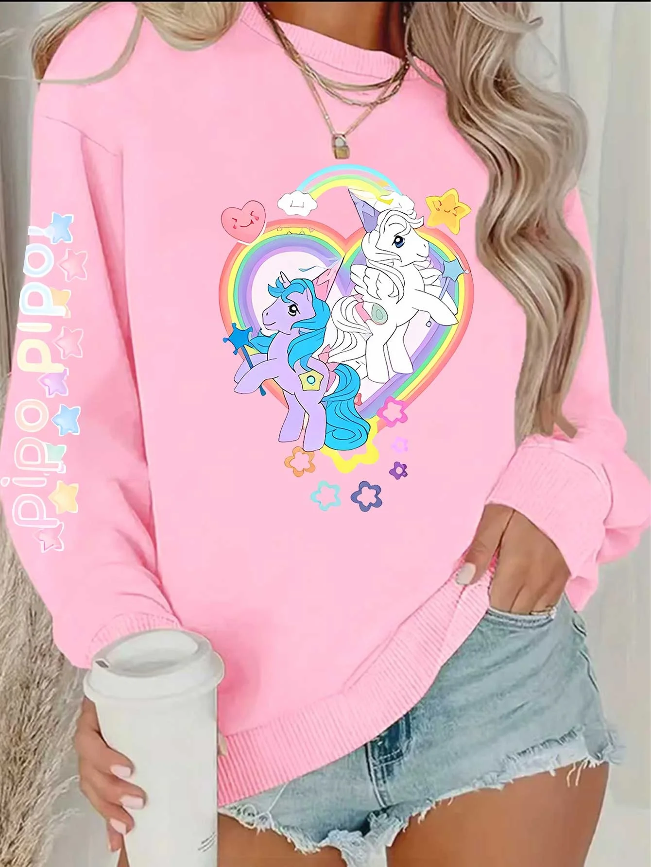 Oversized My Little Pony Style Unicorn Crewneck Sweatshirt Kawaii Streetwear Top
Oversized My Little Pony Style Unicorn Crewneck Sweatshirt Kawaii Streetwear Top