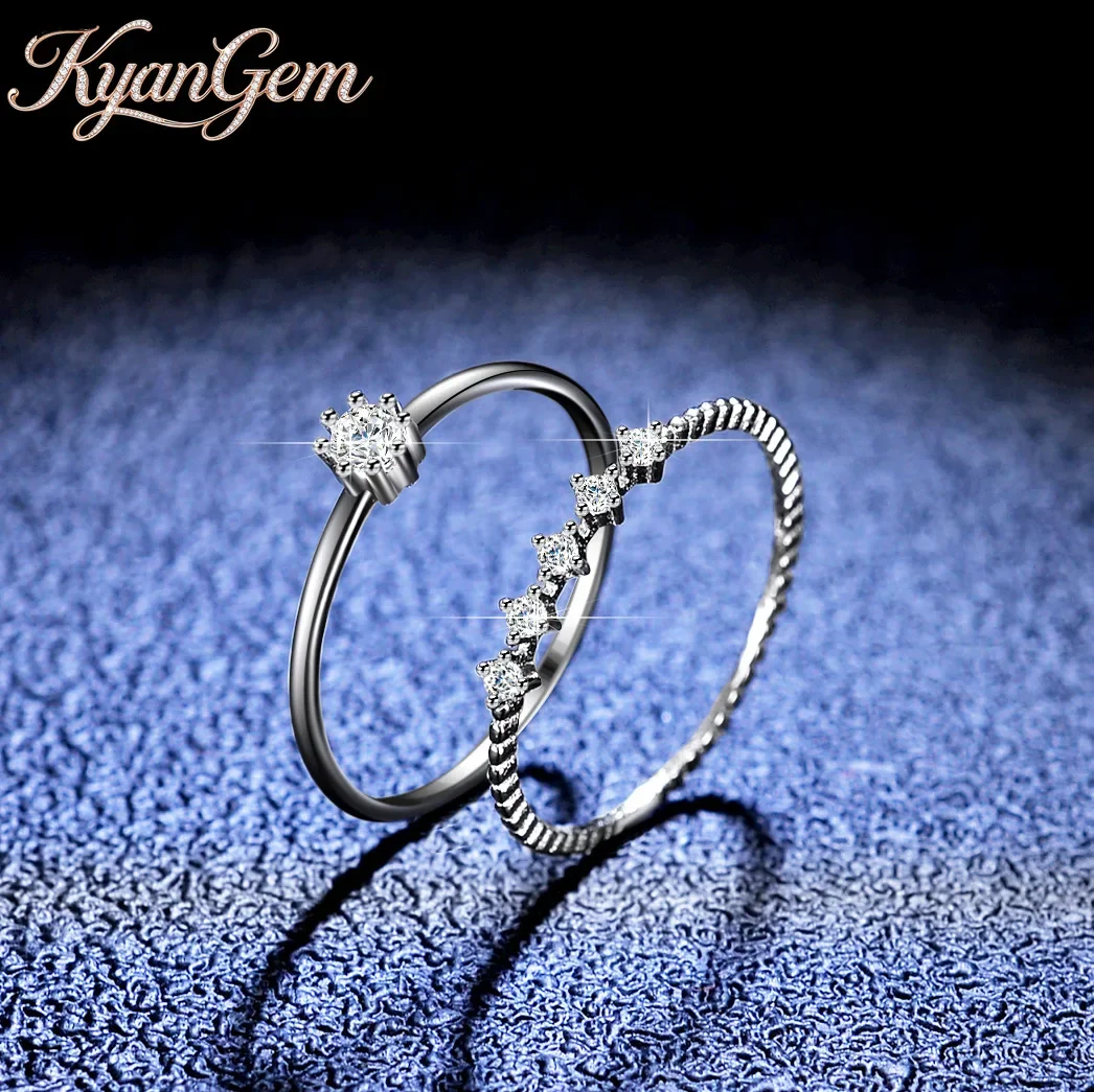 Кольцо KyanGem Moissanite из 18-каратного золота, модное ювелирное украшение, цвет D, бриллиант VVS1, 10 баллов, кольцо с маленьким рядом бриллиантов для женщин
Кольцо KyanGem Moissanite из 18-каратного золота, модное ювелирное украшение, цвет D, бриллиант VVS1, 10 баллов, кольцо с маленьким рядом бриллиантов для женщин