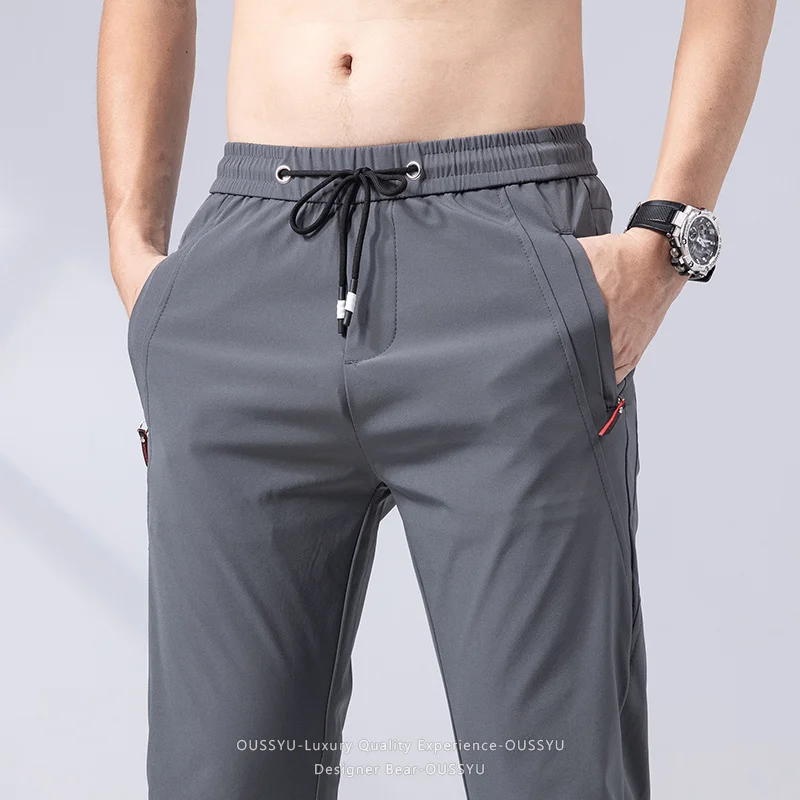 2026 High Stretch Summer Thin Men's Pants Zippered Pocket Sweatpants Polyamide Fibre Work Drawstring Joggers Casual Trousers Man
2026 High Stretch Summer Thin Men's Pants Zippered Pocket Sweatpants Polyamide Fibre Work Drawstring Joggers Casual Trousers Man