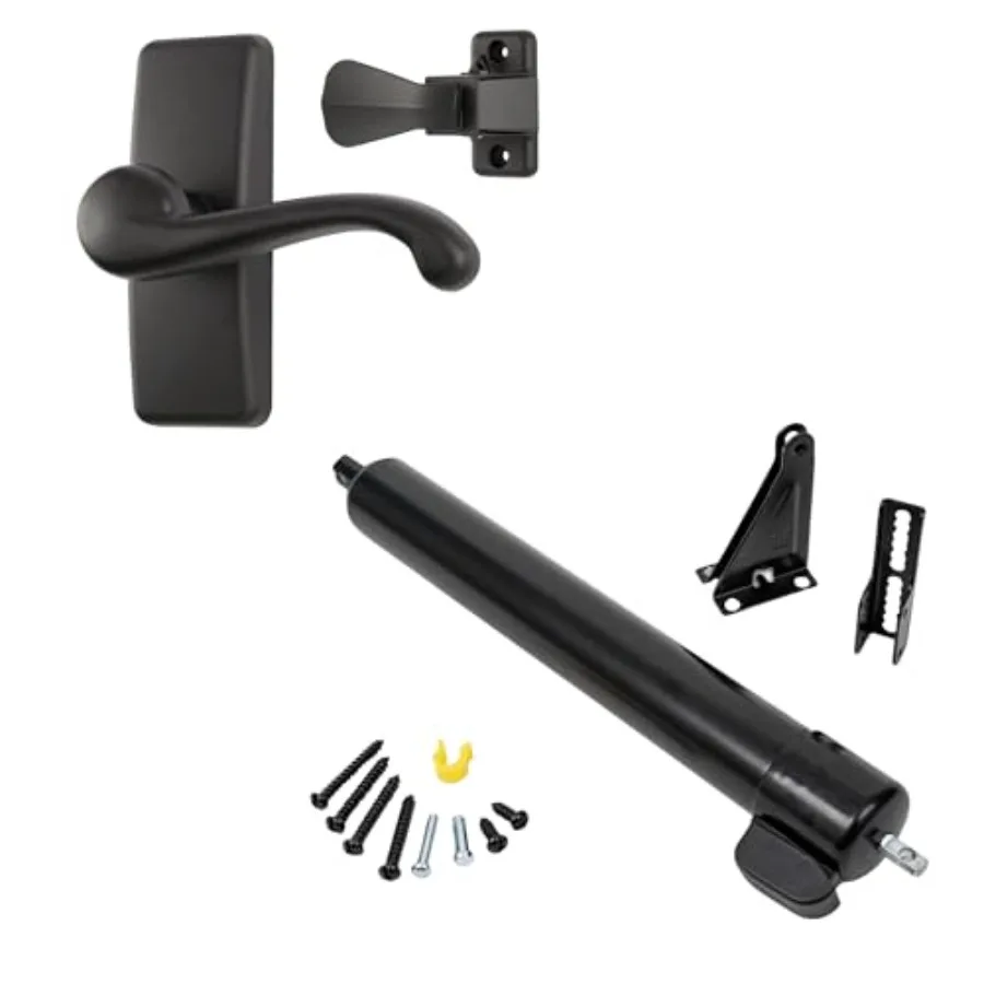 BK97GL Bundle Heavy Duty Touch-N-Hold Storm Door Closer with Surface Mount GL Lever Handle Set and Interior Locking Latch
BK97GL Bundle Heavy Duty Touch-N-Hold Storm Door Closer with Surface Mount GL Lever Handle Set and Interior Locking Latch