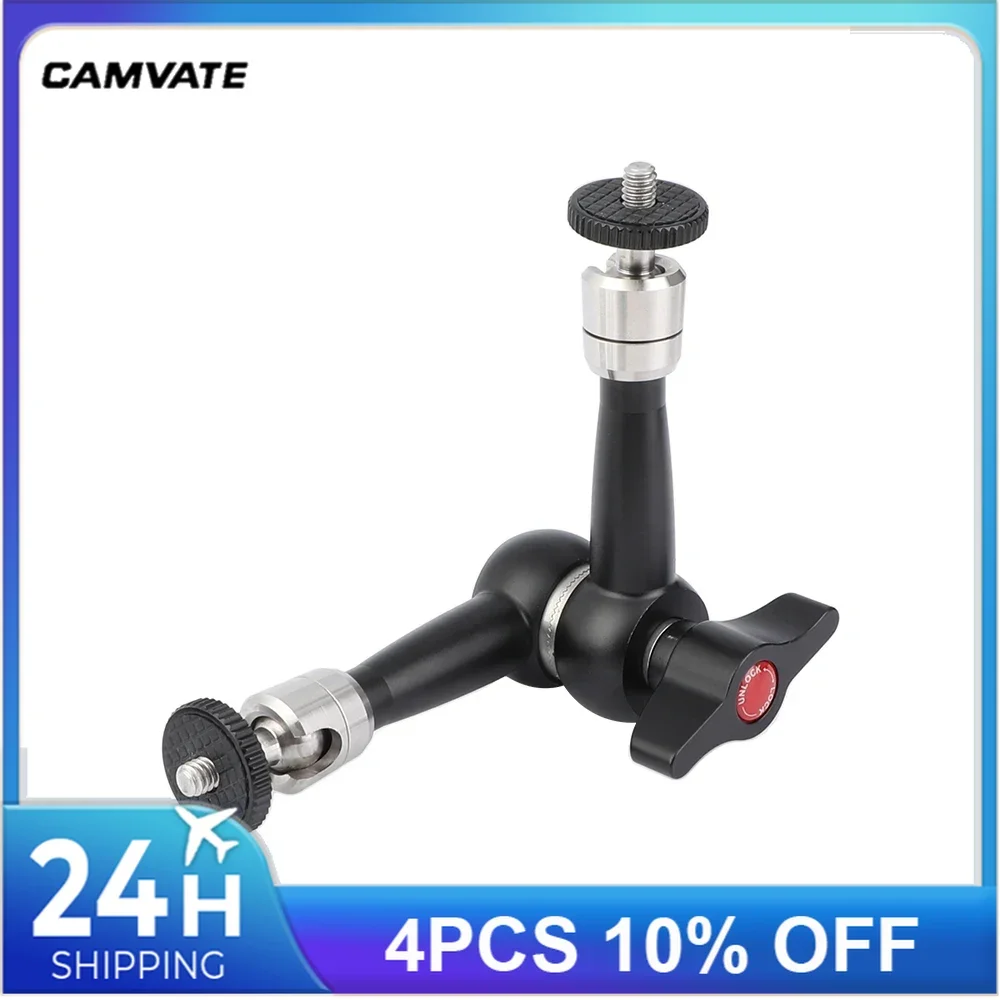 Шарнирный магический рычаг CAMVATE 7,3 дюйма с резьбовыми креплениями 1/4 "-20" для светильник/монитора/микрофона/вспышки/видеосъемки
Шарнирный магический рычаг CAMVATE 7,3 дюйма с резьбовыми креплениями 1/4 "-20" для светильник/монитора/микрофона/вспышки/видеосъемки