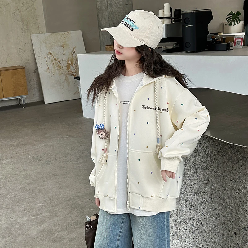 2025 Spring and Autumn Hooded Cardigan Girls' Fashion Hip Hop High Quality Hooded Cardigan
2025 Spring and Autumn Hooded Cardigan Girls' Fashion Hip Hop High Quality Hooded Cardigan