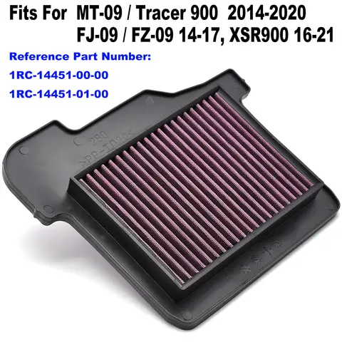 High Flow Air Cleaner Element Intake Air Filter For Yamaha FJ09 FZ09 MT09 MT-09 Tracer 900/GT XSR 900 NIKEN MTX 850/GT 2014-2020