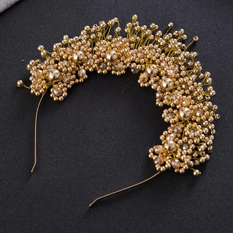 Luxurious Gold Color Headband Tiara Women Forehead Pearl Jewelry Hairband Floral Hair Ornaments Bride Gifts Wedding Accessories
Luxurious Gold Color Headband Tiara Women Forehead Pearl Jewelry Hairband Floral Hair Ornaments Bride Gifts Wedding Accessories