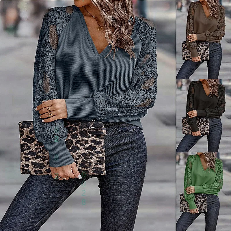 Knitted Top V Neck Lace Loose Spring Summer Blouse Tops Tee Shirts
Knitted Top V Neck Lace Loose Spring Summer Blouse Tops Tee Shirts