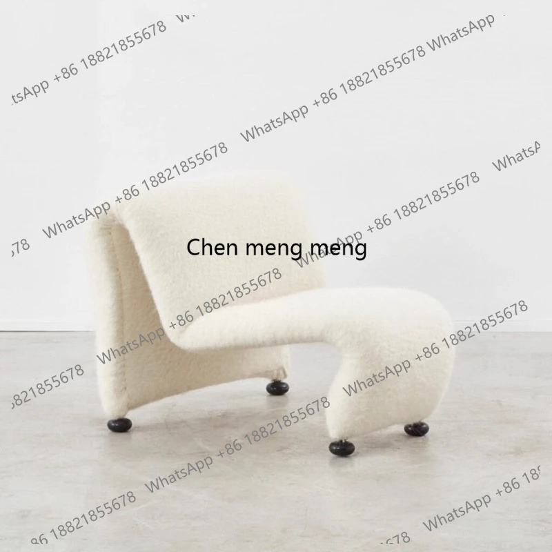 Leisure Chair Lamb Fleece Cream Wind Single Sofa Chair Creative Living Room Model Room Curved Chair
Leisure Chair Lamb Fleece Cream Wind Single Sofa Chair Creative Living Room Model Room Curved Chair
