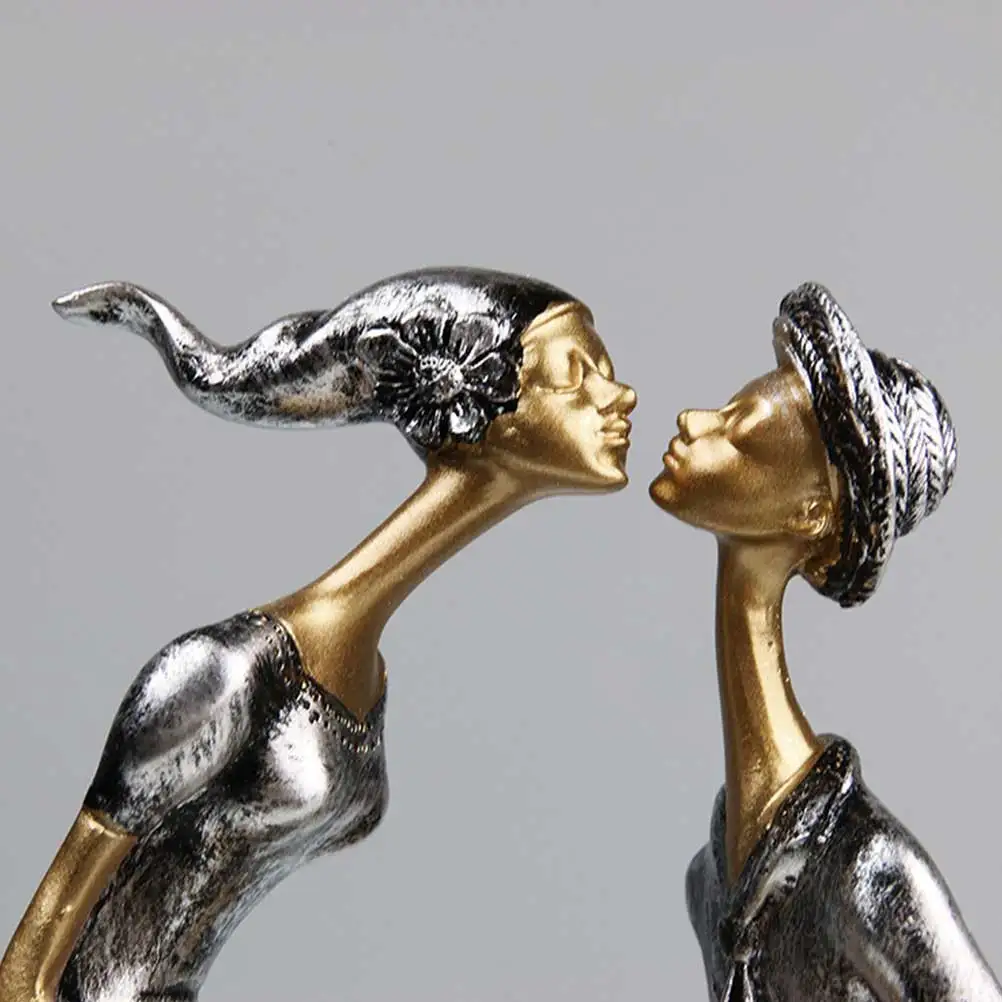 Kissing Couple Resin Modern Art Sculpture Suitable for Home Office Car Desktop Decoration Household Adornment
Kissing Couple Resin Modern Art Sculpture Suitable for Home Office Car Desktop Decoration Household Adornment
