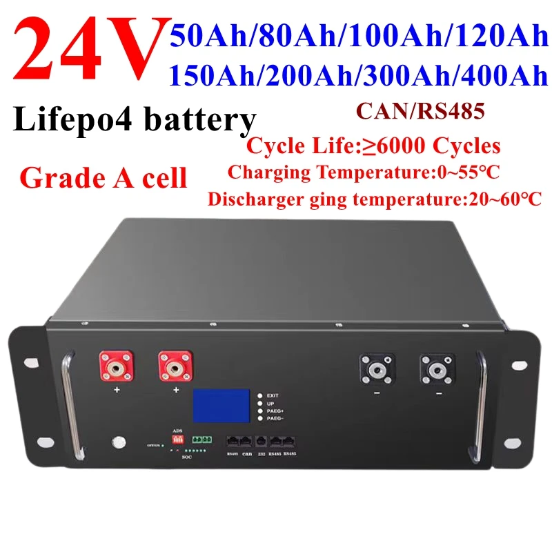 24v 100AH 150Ah 200Ah 300Ah 400AH 500AH lifepo4 Lithium batterry for Solar system
24v 100AH 150Ah 200Ah 300Ah 400AH 500AH lifepo4 Lithium batterry for Solar system