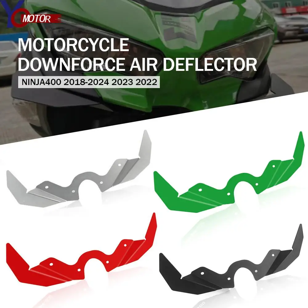 Ninja 400 Motorcycle Front Fairing Pneumatic For Kawasaki Ninja400 2018-2024 Aluminum Wing Let Tip Downforce Wings Air Deflector
Ninja 400 Motorcycle Front Fairing Pneumatic For Kawasaki Ninja400 2018-2024 Aluminum Wing Let Tip Downforce Wings Air Deflector
