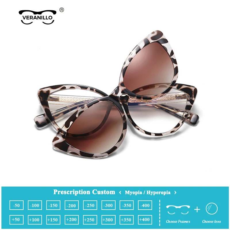 Lady Magnet Clip On Myopia Prescription Glasses Women Cat-eye Driving Polarized Sunglasses 2 In 1 Reading Eyeglass
Lady Magnet Clip On Myopia Prescription Glasses Women Cat-eye Driving Polarized Sunglasses 2 In 1 Reading Eyeglass