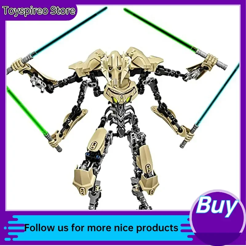 KSZ714 32cm Star Wars General Grievous MOC Building Kit Mecha Action Figure Dual Lightsaber Hilt Collectible Display Toy
KSZ714 32cm Star Wars General Grievous MOC Building Kit Mecha Action Figure Dual Lightsaber Hilt Collectible Display Toy
