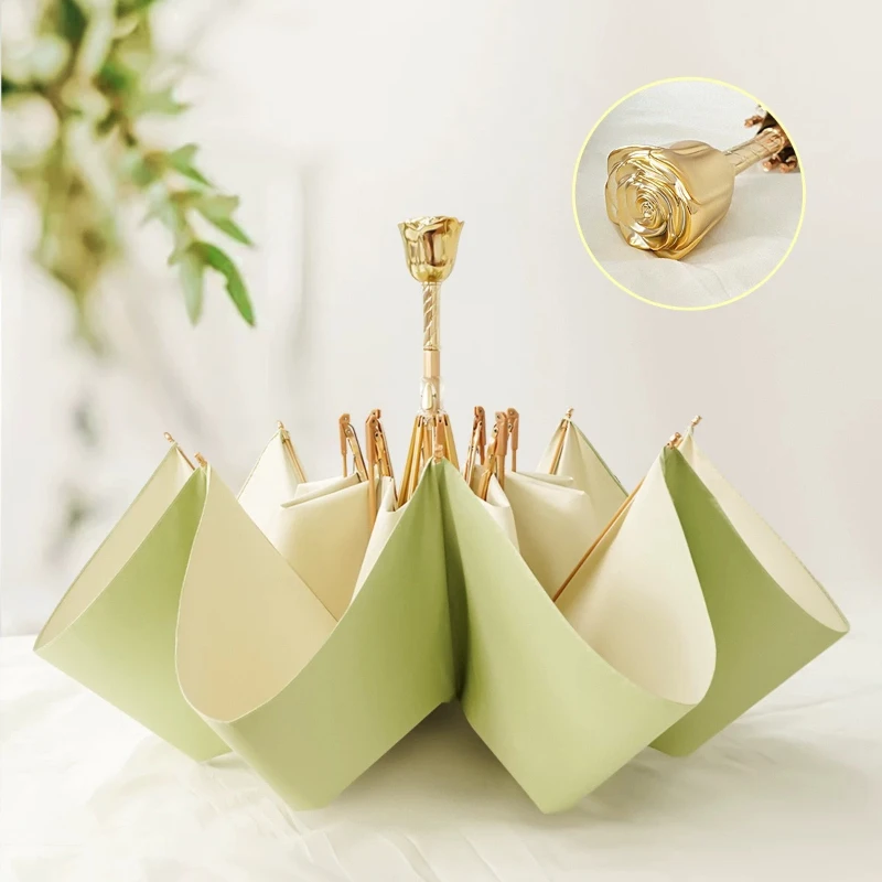 Luxury Rose Folding Parasol, Rain & Sun 2 in 1 Umbrella, Anti Storm Windproof Stick, Vintage High Carved Craft for Women
Luxury Rose Folding Parasol, Rain & Sun 2 in 1 Umbrella, Anti Storm Windproof Stick, Vintage High Carved Craft for Women
