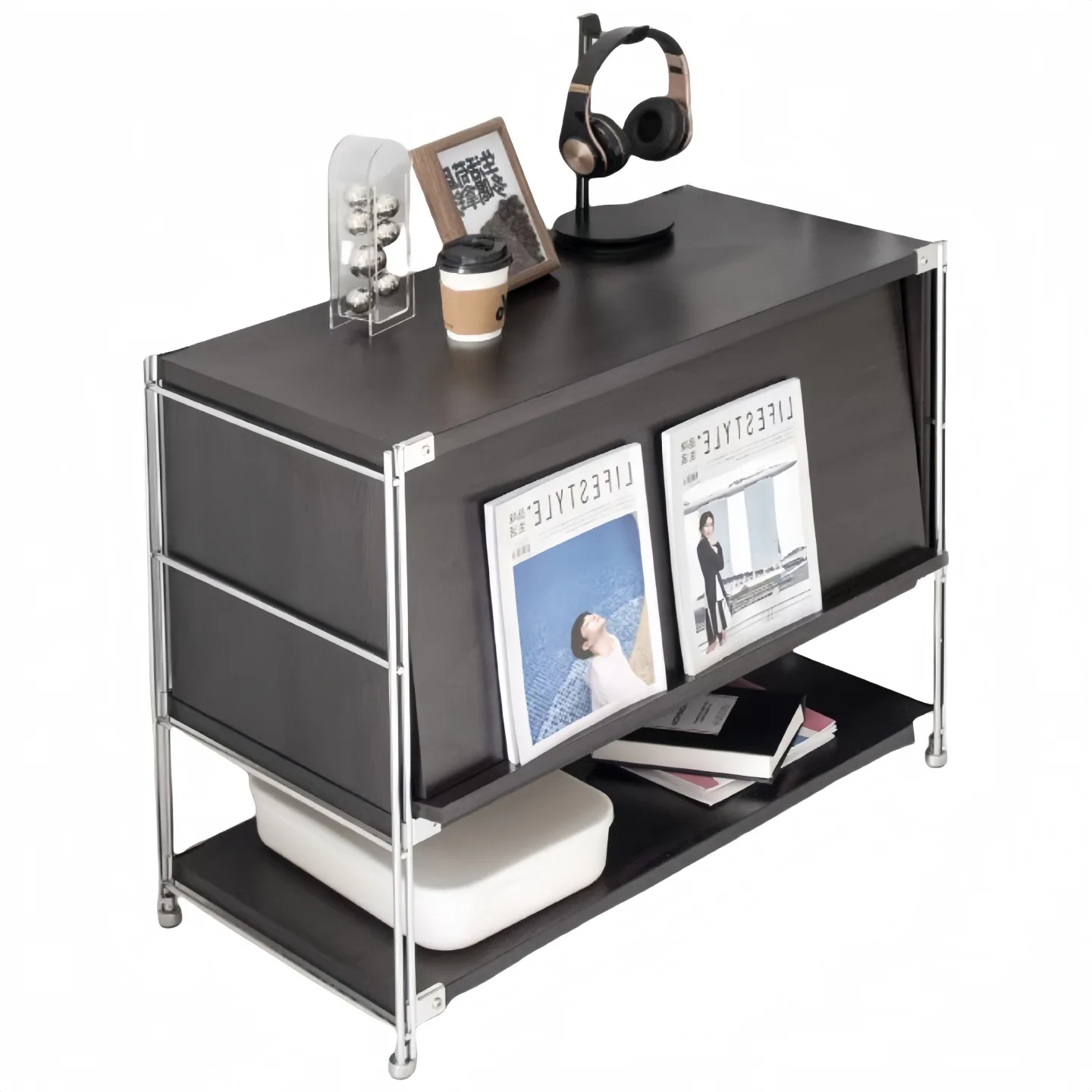 High bedside table combination double pumping cabinet magazine cabinet Bauhaus stainless steel rack living
High bedside table combination double pumping cabinet magazine cabinet Bauhaus stainless steel rack living