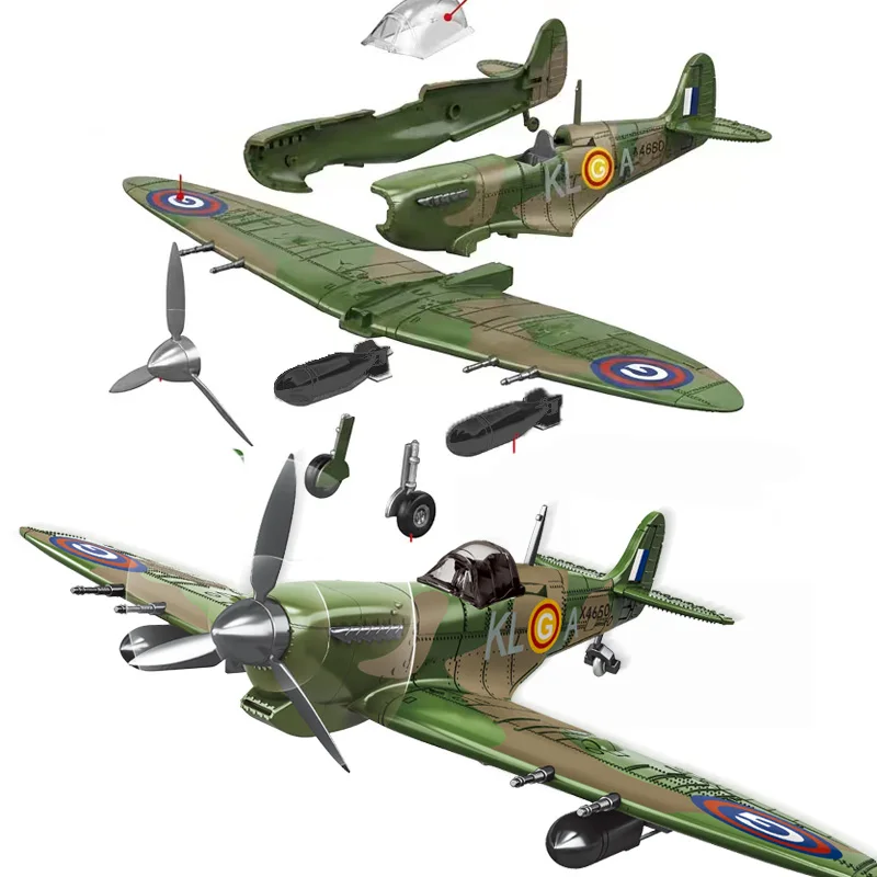 British Spitfire Plane Blocks Model Building Toys Plastic Aircraft Construction Building Blocks Set Retro military model toys
British Spitfire Plane Blocks Model Building Toys Plastic Aircraft Construction Building Blocks Set Retro military model toys