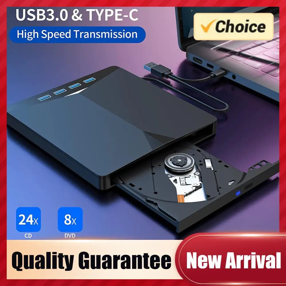 Внешний мобильный привод USB3.0 Type-C 7-в-1, высокоскоростной, с функцией записи CD/DVD, Plug-and-Play для Windows 11/10/8/7/Linux/OS
Внешний мобильный привод USB3.0 Type-C 7-в-1, высокоскоростной, с функцией записи CD/DVD, Plug-and-Play для Windows 11/10/8/7/Linux/OS