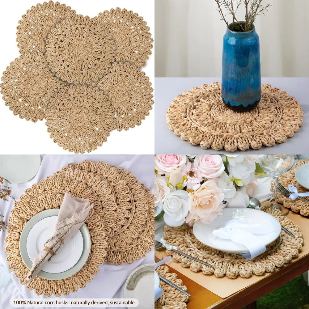 Набор из 6 плетеных круглых салфеток из кукурузной шелухи диаметром 13,8 дюйма — плетеные салфетки в стиле бохо для фермерского дома — коврики из ротанга для обеденного стола, свадьбы,
Набор из 6 плетеных круглых салфеток из кукурузной шелухи диаметром 13,8 дюйма — плетеные салфетки в стиле бохо для фермерского дома — коврики из ротанга для обеденного стола, свадьбы,