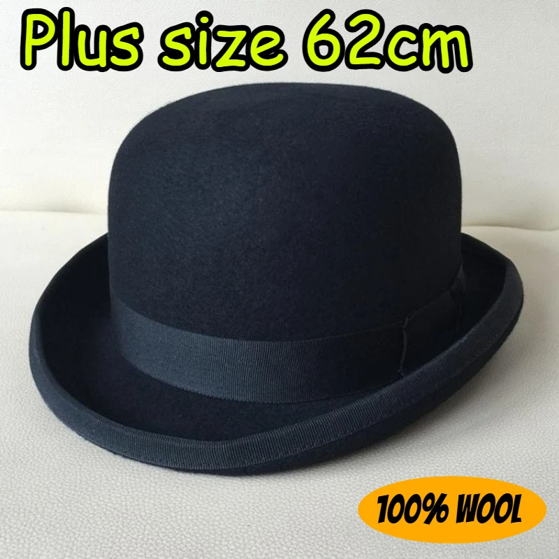 Big Size 100% Wool Felt Top Hat for Men Formal Fedora for Women Halloween Bowler Hat Gentleman's Hat Trilby Magician Cap 54-62cm
Big Size 100% Wool Felt Top Hat for Men Formal Fedora for Women Halloween Bowler Hat Gentleman's Hat Trilby Magician Cap 54-62cm