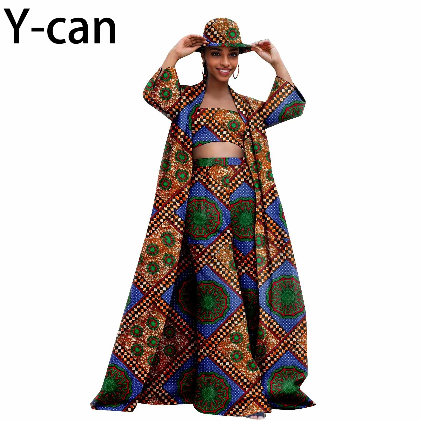 African Attire for Women Elegant Women Set Tube Jacket and Pants Match Hat for Party Traditional Ankara Style Clothing 2526027
African Attire for Women Elegant Women Set Tube Jacket and Pants Match Hat for Party Traditional Ankara Style Clothing 2526027