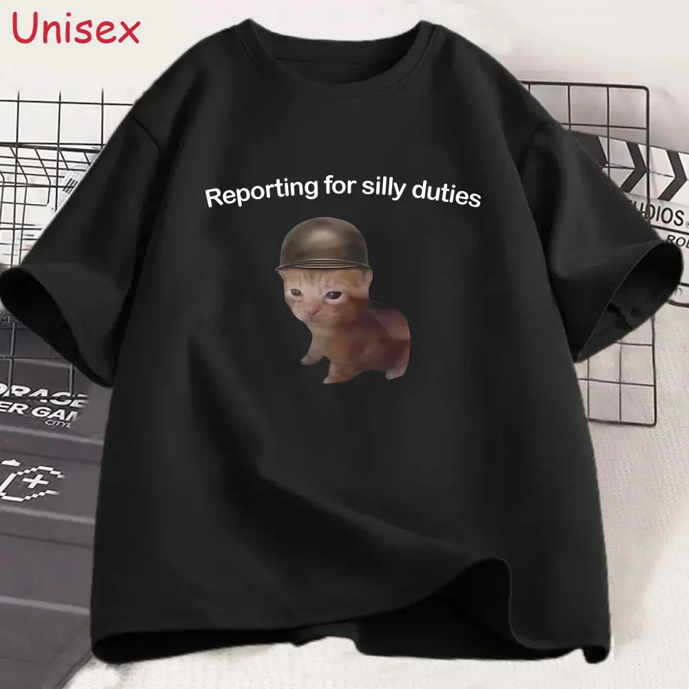 Reporting for Silly Duties Funny Rat Lovers Meme T-shirt Men's Women Fashion Humor T Shirt Male Cotton Casual Oversized T-shirts
Reporting for Silly Duties Funny Rat Lovers Meme T-shirt Men's Women Fashion Humor T Shirt Male Cotton Casual Oversized T-shirts