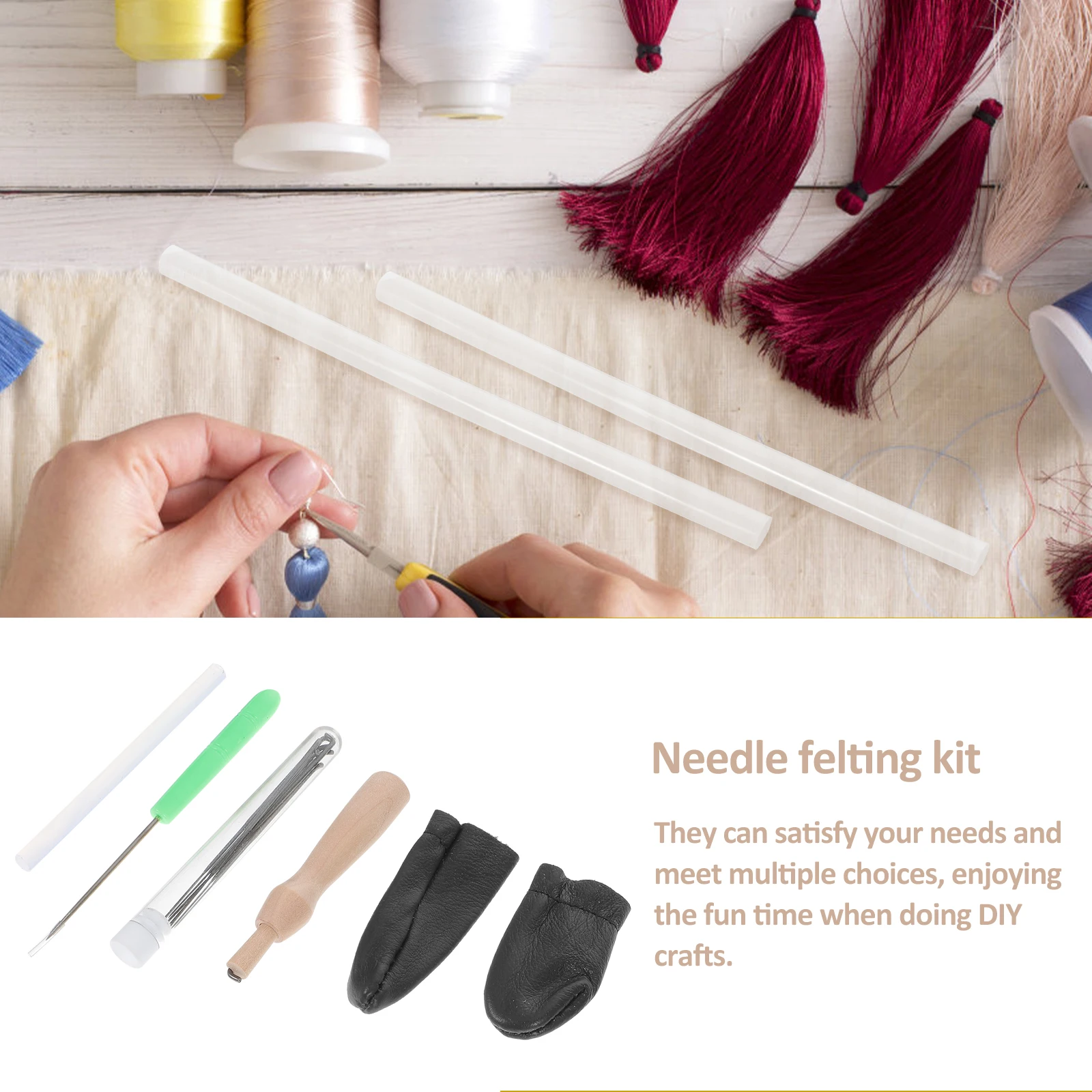 13pcs Needle Felting Kit for Beginners Lightweight Portable Basic Tools Set Wool Felt Craft Projects Dogs Cats Flowers
13pcs Needle Felting Kit for Beginners Lightweight Portable Basic Tools Set Wool Felt Craft Projects Dogs Cats Flowers