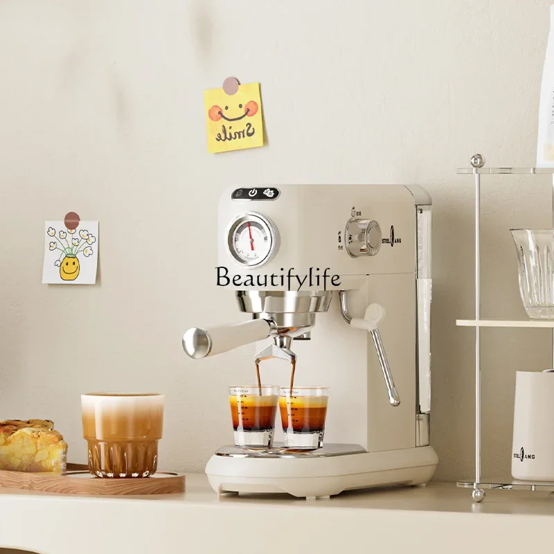 ST-695B Italian coffee machine, concentrated household small semi-automatic steam milk foam
ST-695B Italian coffee machine, concentrated household small semi-automatic steam milk foam