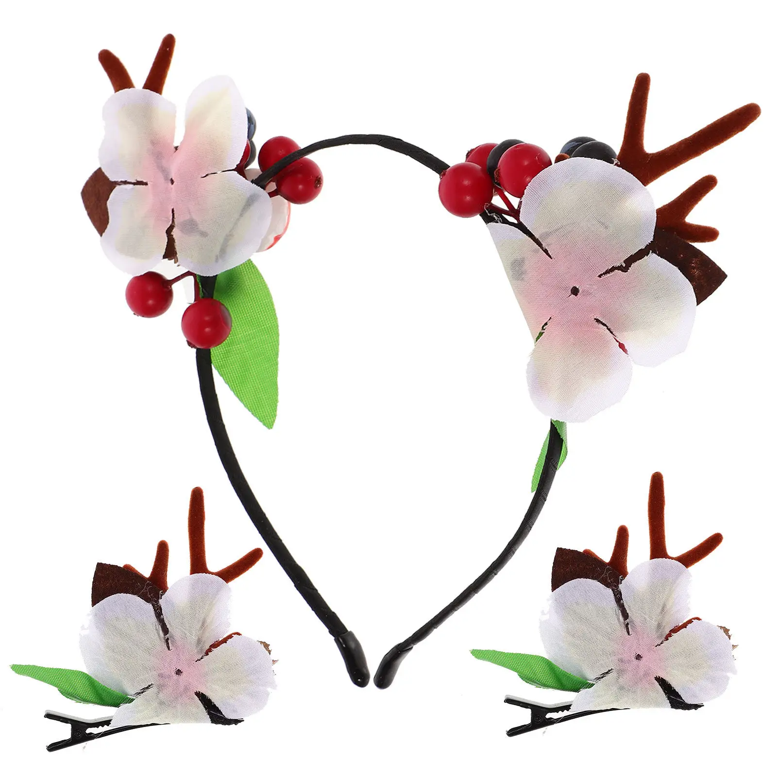 1Set Cute Christmas Hair Clips and Antler Headband Set Small Lightweight Hairpins for Women Holiday Party Hair Accessories
1Set Cute Christmas Hair Clips and Antler Headband Set Small Lightweight Hairpins for Women Holiday Party Hair Accessories