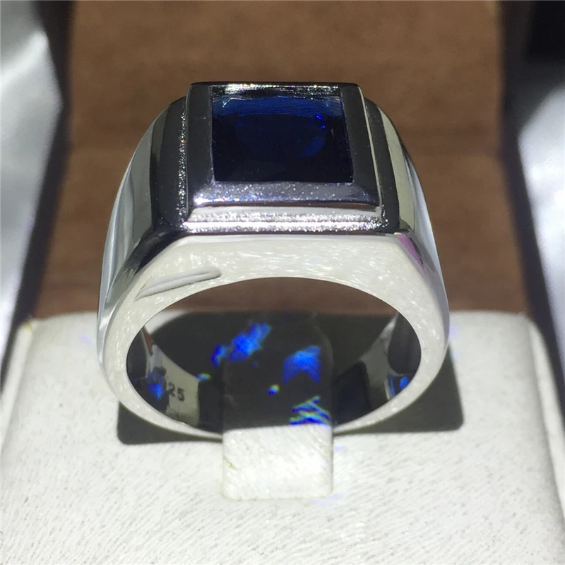 Male 8ct Lab Sapphire Ring Real 925 sterling silver Jewelry Engagement Wedding band Rings for men Luxury Party accessory
Male 8ct Lab Sapphire Ring Real 925 sterling silver Jewelry Engagement Wedding band Rings for men Luxury Party accessory