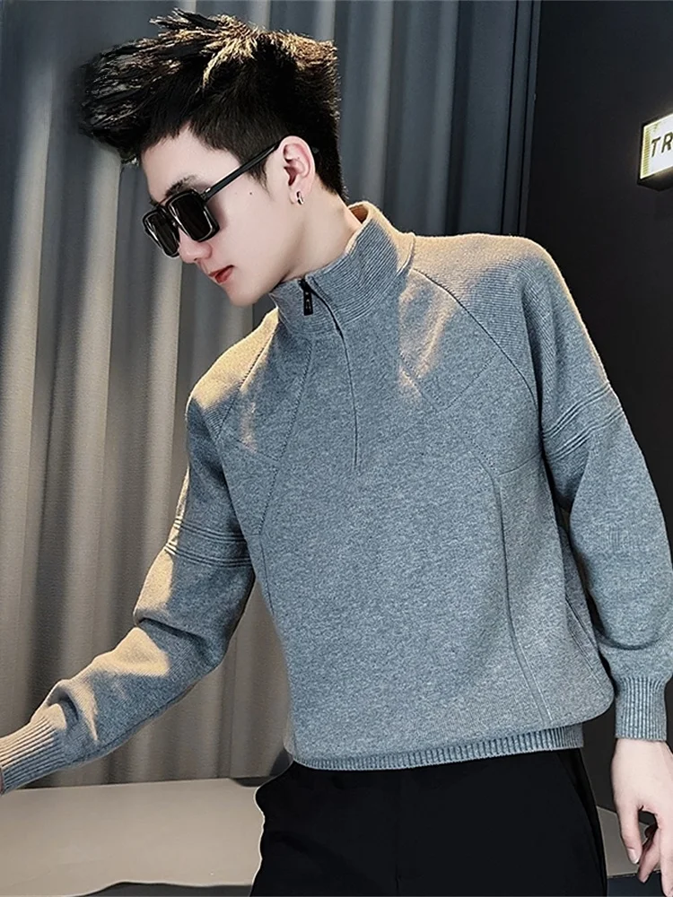 Мужской свитер на молнии с высоким воротником, повседневный, модный, весна 2026, новый, удобный, свободного кроя, с длинным рукавом
Мужской свитер на молнии с высоким воротником, повседневный, модный, весна 2026, новый, удобный, свободного кроя, с длинным рукавом