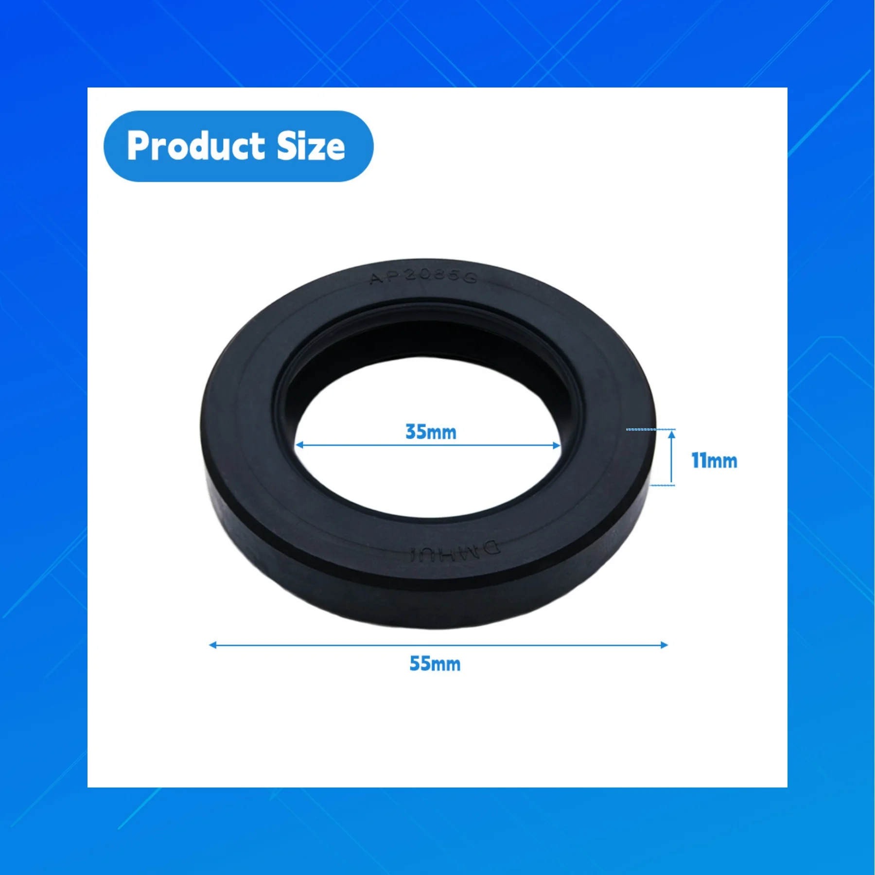 DMHUI High-quality NBR Skeleton Oil Seal, TCN Type AP2085G, Size 35x55x11mm
DMHUI High-quality NBR Skeleton Oil Seal, TCN Type AP2085G, Size 35x55x11mm