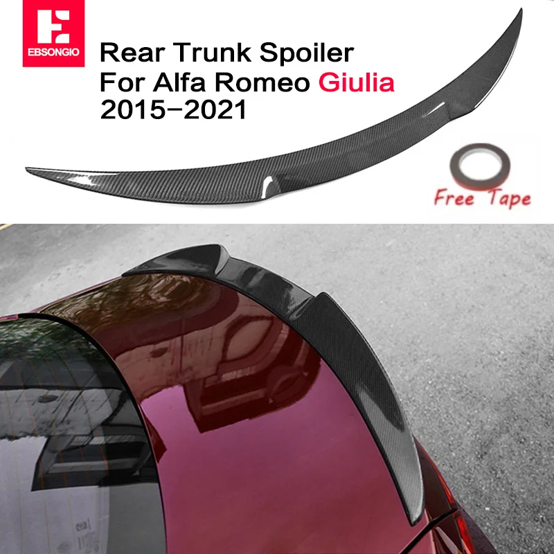 EBSONGIO For Alfa Romeo Giulia Spoiler 2015-2021 Carbon Fiber / FRP Rear Trunk Spoiler Tail Boot Lip Wing Car Styling
EBSONGIO For Alfa Romeo Giulia Spoiler 2015-2021 Carbon Fiber / FRP Rear Trunk Spoiler Tail Boot Lip Wing Car Styling