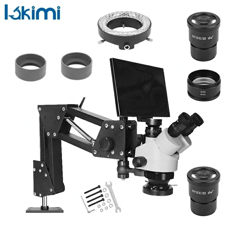 Stereo Trinocular Microscope Lakimi 10.1-Inch Screen 7x-90x HD Digital for Jewelry Engraving LK-MS01B
Stereo Trinocular Microscope Lakimi 10.1-Inch Screen 7x-90x HD Digital for Jewelry Engraving LK-MS01B