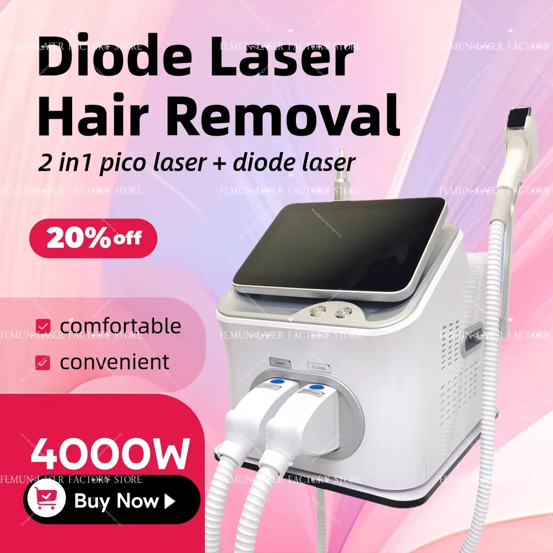 2in1 4000W 4-Wave 755/808/940/1064nm Professional Soprano Diode Laser Hair Removal Technology Painless Permanent Hair Removal
2in1 4000W 4-Wave 755/808/940/1064nm Professional Soprano Diode Laser Hair Removal Technology Painless Permanent Hair Removal