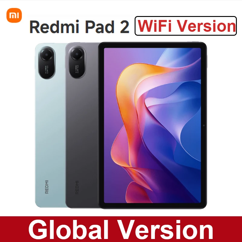 Global Version Redmi Pad 2 11" display Mali-G57 MC2 9000mAh battery 2560 x 1600 90Hz Wi-Fi Xiaomi HyperOS 2 18W Fast charging
Global Version Redmi Pad 2 11" display Mali-G57 MC2 9000mAh battery 2560 x 1600 90Hz Wi-Fi Xiaomi HyperOS 2 18W Fast charging