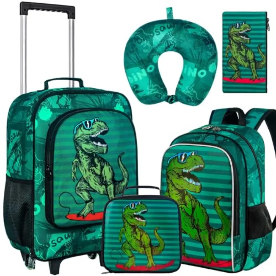 5 Pcs Luggage Set for Boys, Cute Rolling Wheels Suitcase for Toddler, Travel Carry on Suitcase-Dinosaur
5 Pcs Luggage Set for Boys, Cute Rolling Wheels Suitcase for Toddler, Travel Carry on Suitcase-Dinosaur