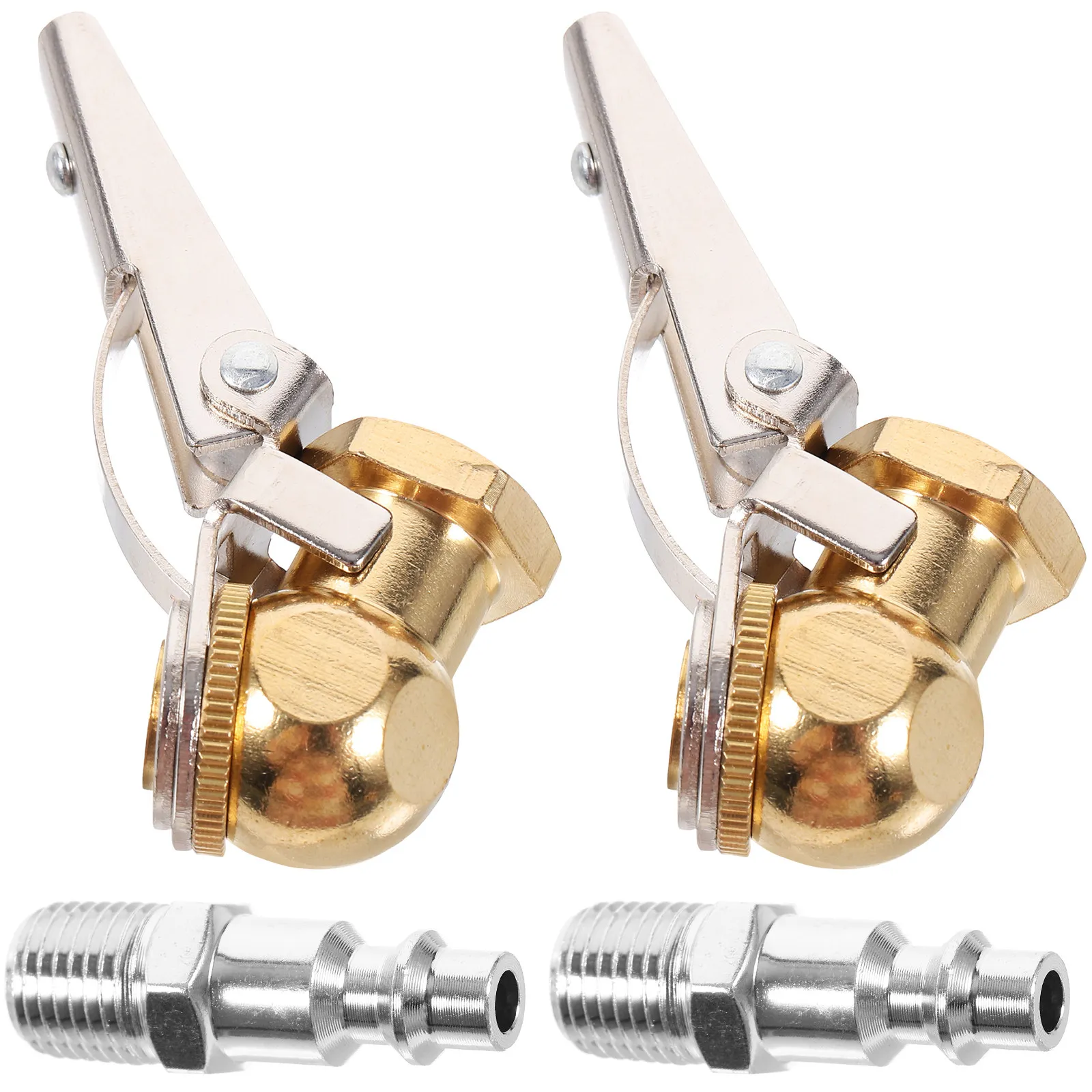 2Sets Air Chuck for Tires Locking Inflate Locking Air Chuck Copper Iron Quick Connect Ball Seal Tire Inflator Accessories
2Sets Air Chuck for Tires Locking Inflate Locking Air Chuck Copper Iron Quick Connect Ball Seal Tire Inflator Accessories
