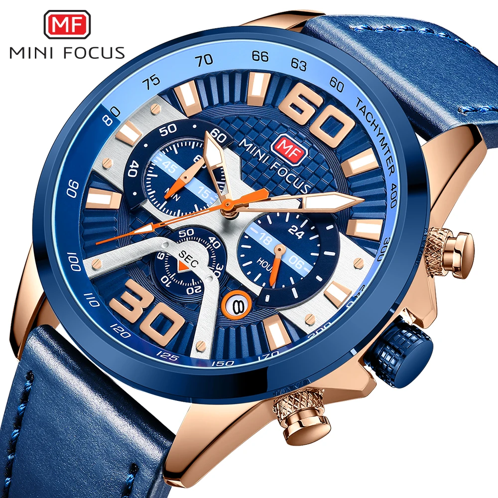 MINI FOCUS Fashion Mens Watch Navy Multifunction Date Display Military Quartz Watches for Men Luxury Blue Leather Strap 0336
MINI FOCUS Fashion Mens Watch Navy Multifunction Date Display Military Quartz Watches for Men Luxury Blue Leather Strap 0336