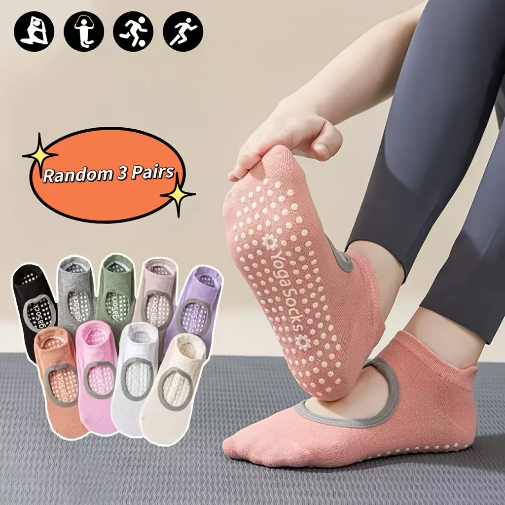 Random 3-Pair Non-slip Yoga Dance Socks, Breathable Wear-resistant Sports Socks for Women Indoor Fitness Training
Random 3-Pair Non-slip Yoga Dance Socks, Breathable Wear-resistant Sports Socks for Women Indoor Fitness Training
