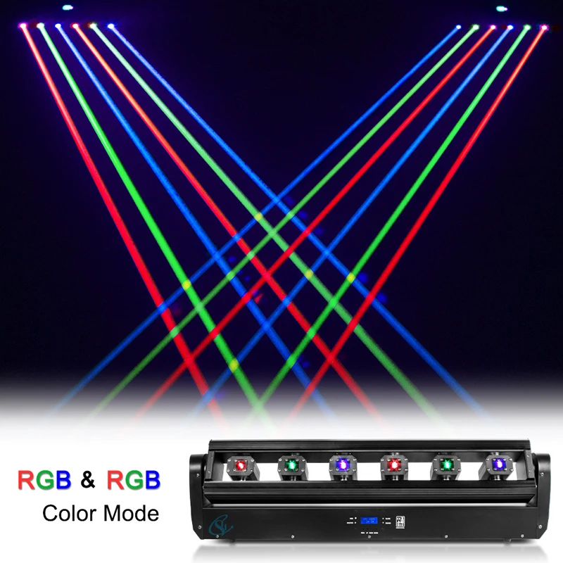 Professional DJ 6 Eyes RGB -RGB LED Beam Laser Moving Head Light DMX Mode For Stage Disco Bar NightClub Party
Professional DJ 6 Eyes RGB -RGB LED Beam Laser Moving Head Light DMX Mode For Stage Disco Bar NightClub Party