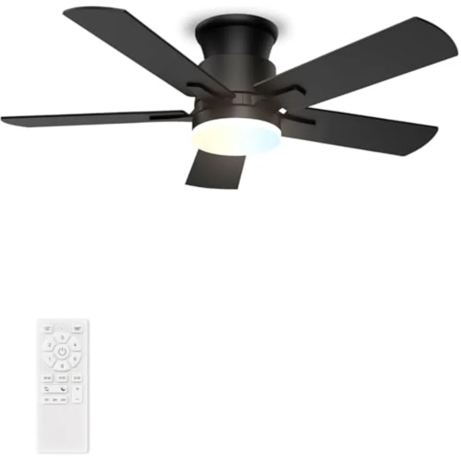 Flush Mount Ceiling Fans with Lights 42 Inch, Remote Control, 3CCT Dimmable, 6 Speeds, Noiseless Reversible DC Motor, Low Profi
Flush Mount Ceiling Fans with Lights 42 Inch, Remote Control, 3CCT Dimmable, 6 Speeds, Noiseless Reversible DC Motor, Low Profi