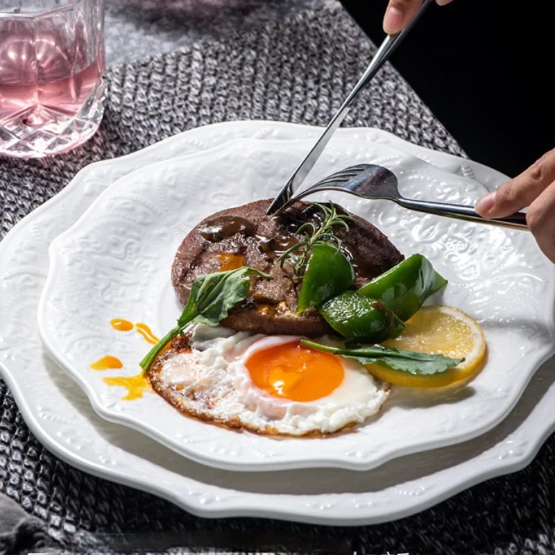 Антикварное тисненое кружевное керамическое блюдо, обеденная тарелка для салата, стейка, чисто белый плоский поднос, скандинавская посуда, посуда, сервировочное блюдо
Антикварное тисненое кружевное керамическое блюдо, обеденная тарелка для салата, стейка, чисто белый плоский поднос, скандинавская посуда, посуда, сервировочное блюдо