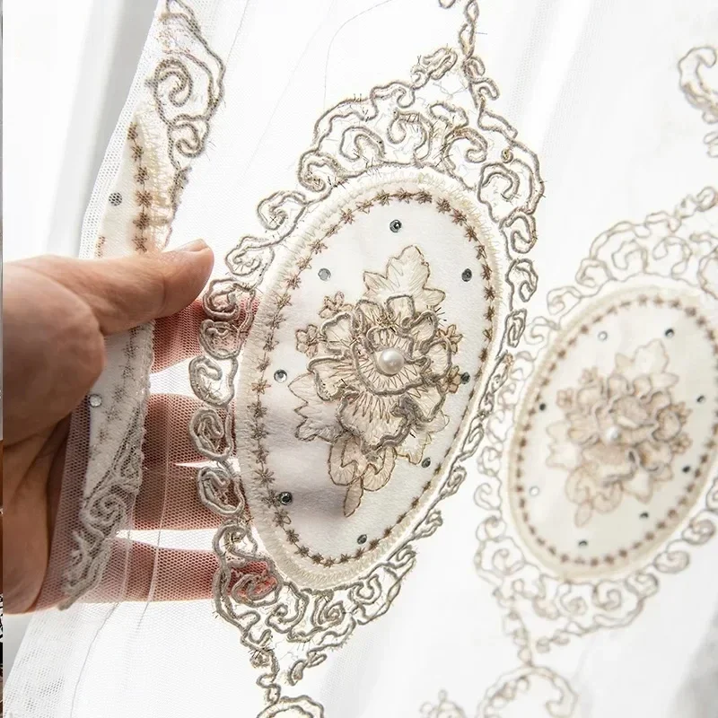 European Curtains for Living Room Style Embroidered Sheer Yarn Tulle Window Screen Home Bedroom Guaze Bay Window Screen
European Curtains for Living Room Style Embroidered Sheer Yarn Tulle Window Screen Home Bedroom Guaze Bay Window Screen