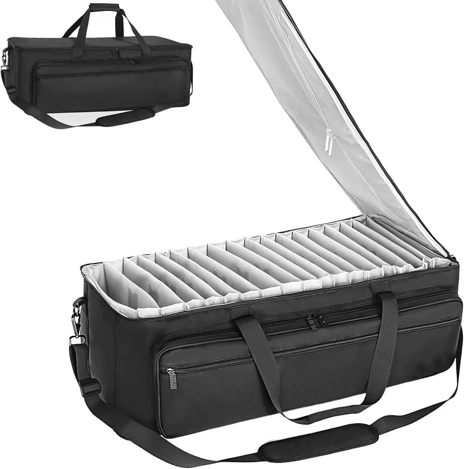Extra Large Cable Organizer Bag for DJ Gear and Sound Equipment, 30x11x14.5 Inch Travel Cord Case with Separate Compartments
Extra Large Cable Organizer Bag for DJ Gear and Sound Equipment, 30x11x14.5 Inch Travel Cord Case with Separate Compartments