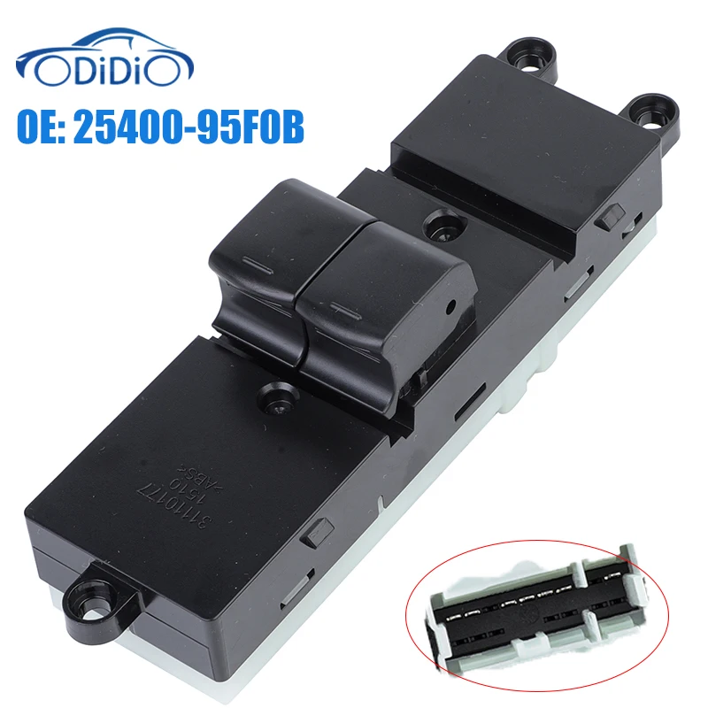 Переключатель электростеклоподъемника ODIDIO 25400-95F0B 2540095F0B для Nissan Sunny/ Almera 2006-2013 гг.
Переключатель электростеклоподъемника ODIDIO 25400-95F0B 2540095F0B для Nissan Sunny/ Almera 2006-2013 гг.